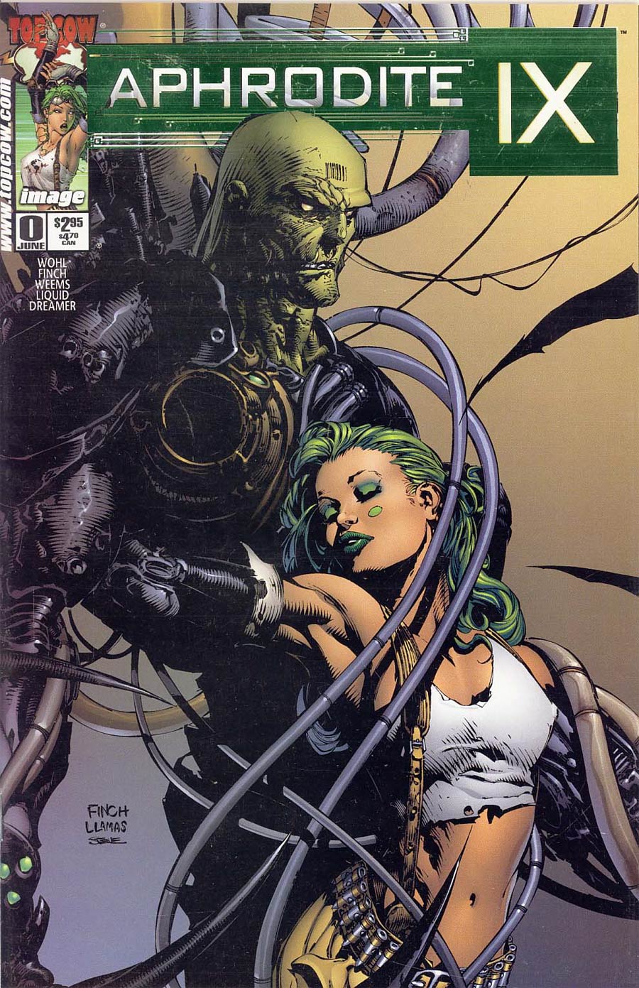 Aphrodite IX #0 DF Exclusive Green Foil Variant Cover