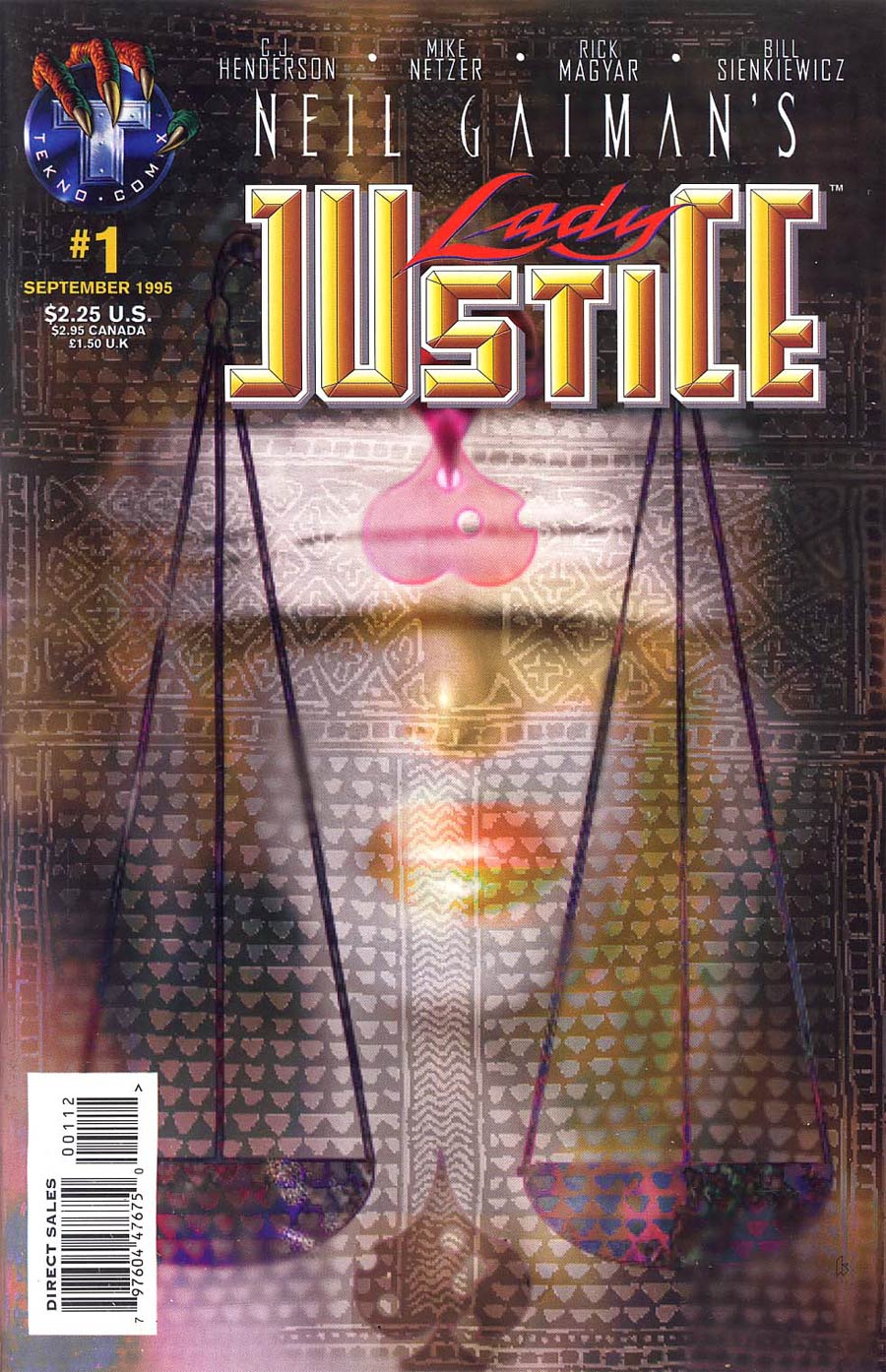 Neil Gaimans Lady Justice #1 Cover B Variant Bill Sienkiewicz Cover