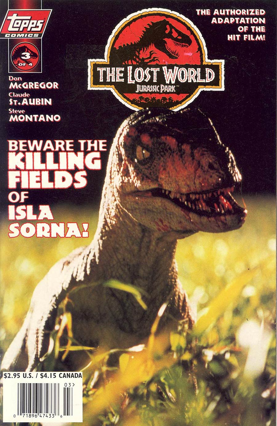 Lost World Jurassic Park #3 Cover B Photo Cover