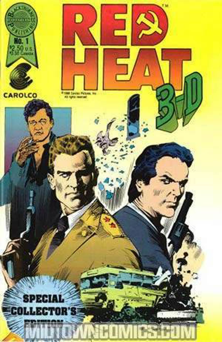 Blackthorne 3-D Series #45 Red Heat Movie Adaptation In 3-D #1 Without Glasses