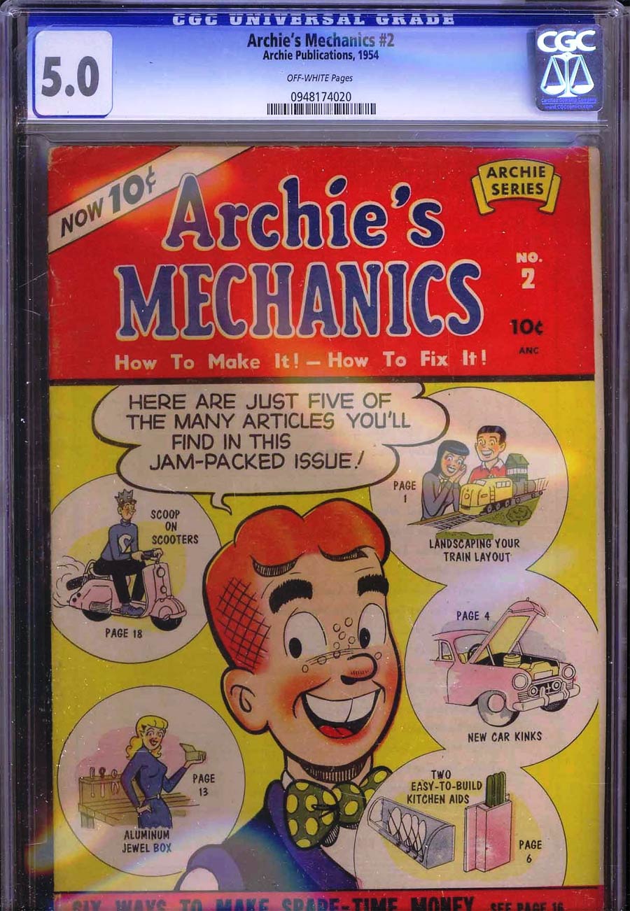 Archies Mechanics #2 CGC 5.0