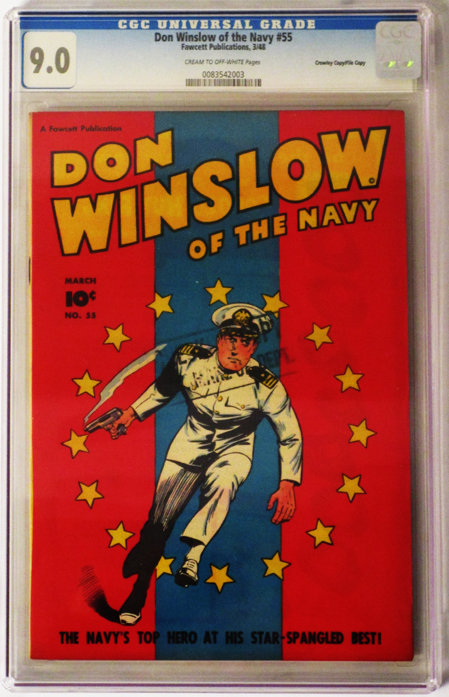 Don Winslow Of The Navy #55 CGC 9.0 Crowley Pedigree/File Copy