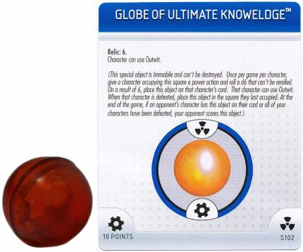 Marvel Heroclix Incredible Hulk Globe Of Ultimate Knowledge 3D Object With Object Card