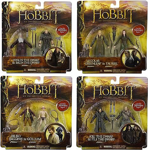 Hobbit 3-3/4 Inch Action Figure Adventure 2-Pack Assortment Case