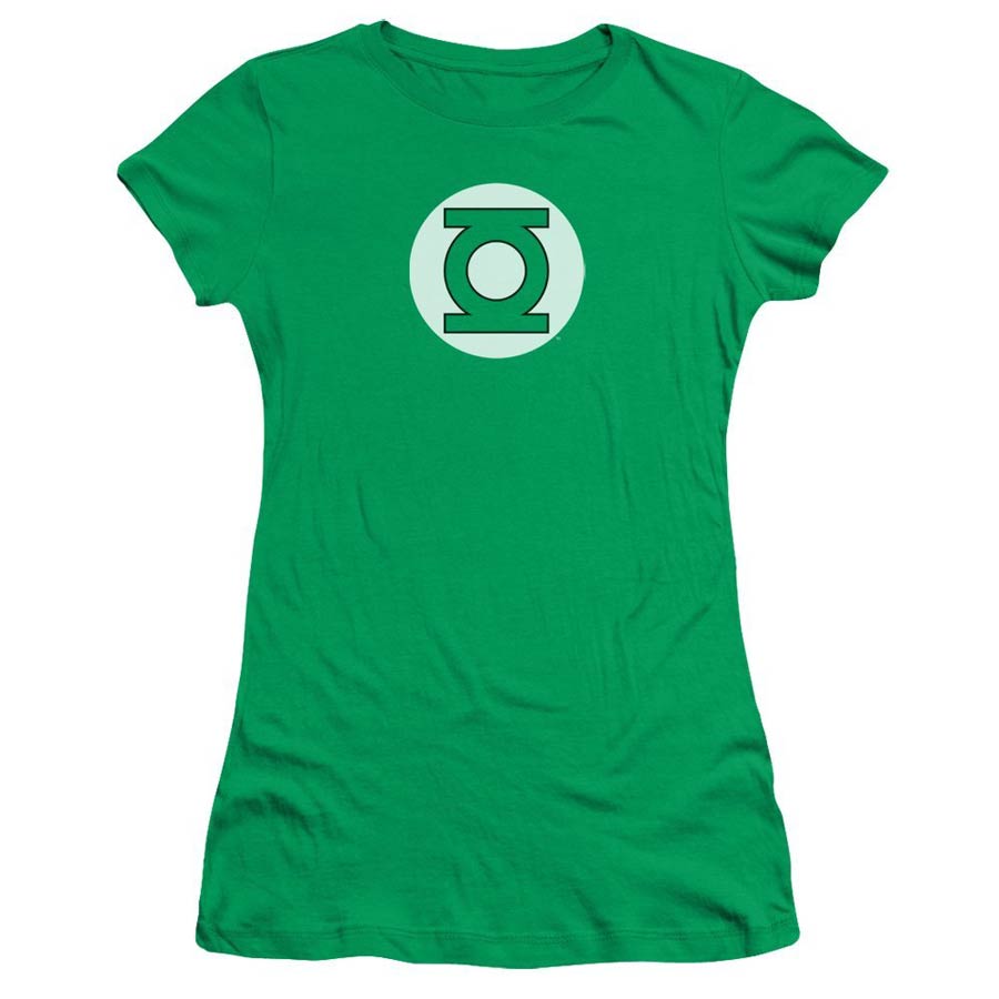 Green Lantern Symbol Green Womens T-Shirt Large