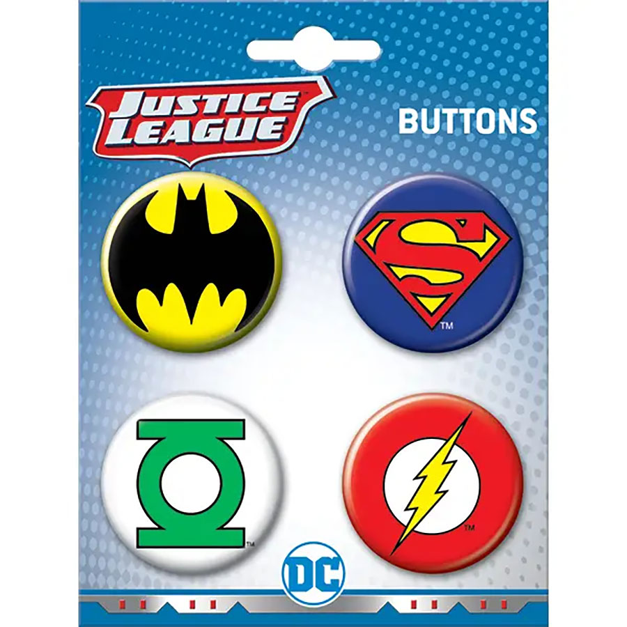 DC Comics Logos 1.2-Inch 4-Button Set (81190BT4)