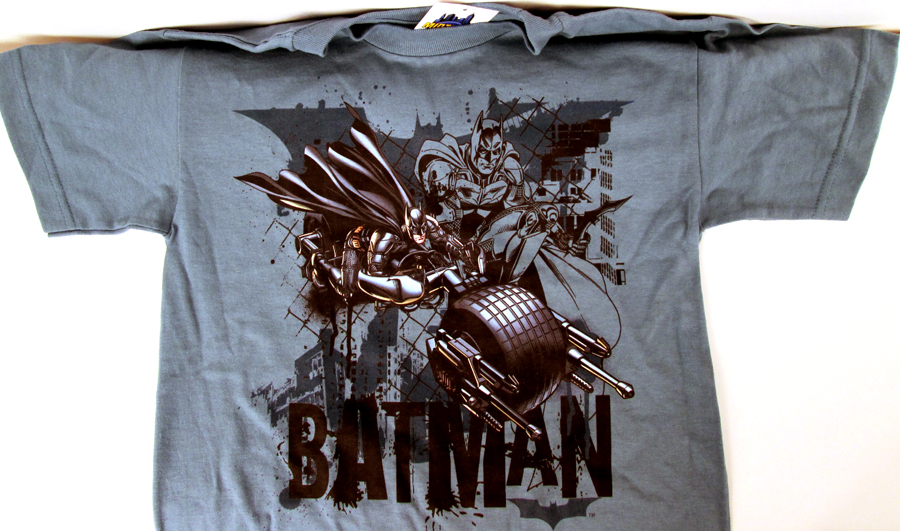 Batman The Dark Knight Rises Big Wheel Montage Youth T-Shirt Large