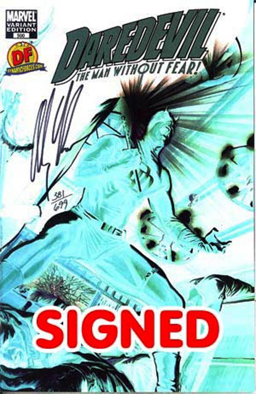 Daredevil Vol 2 #500 Cover H DF Alex Ross Negative Cover Signed By Alex Ross