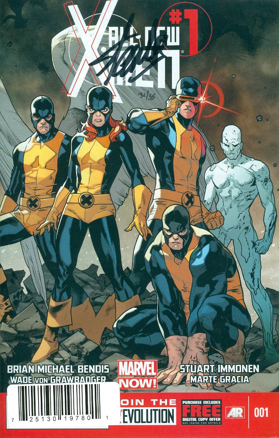All-New X-Men #1 Cover M DF Signed By Stan Lee