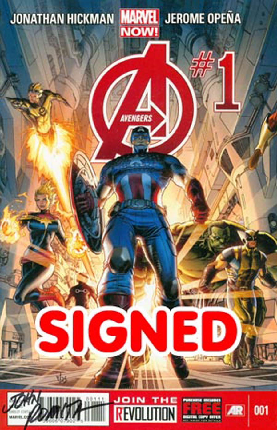 Avengers Vol 5 #1 Cover L DF Signed By John Romita Sr