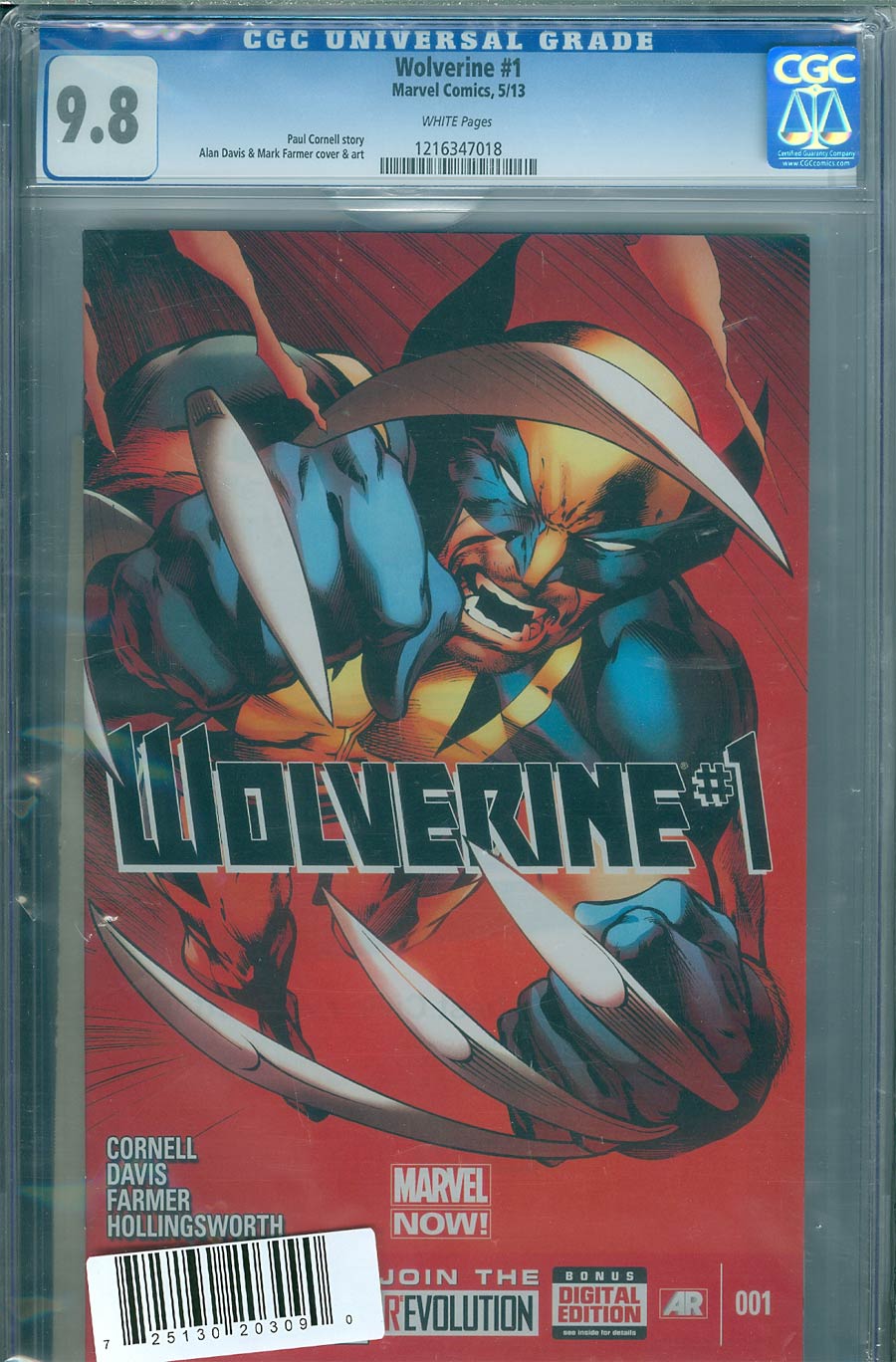Wolverine Vol 5 #1 Cover H DF Regular Alan Davis Cover CGC 9.8