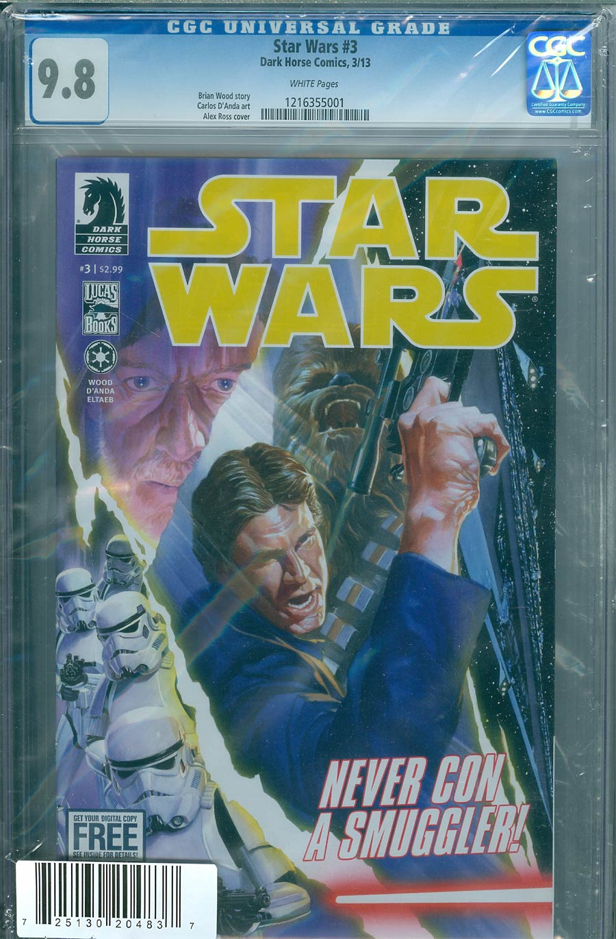 Star Wars (Dark Horse) Vol 2 #3 Cover D DF CGC 9.8