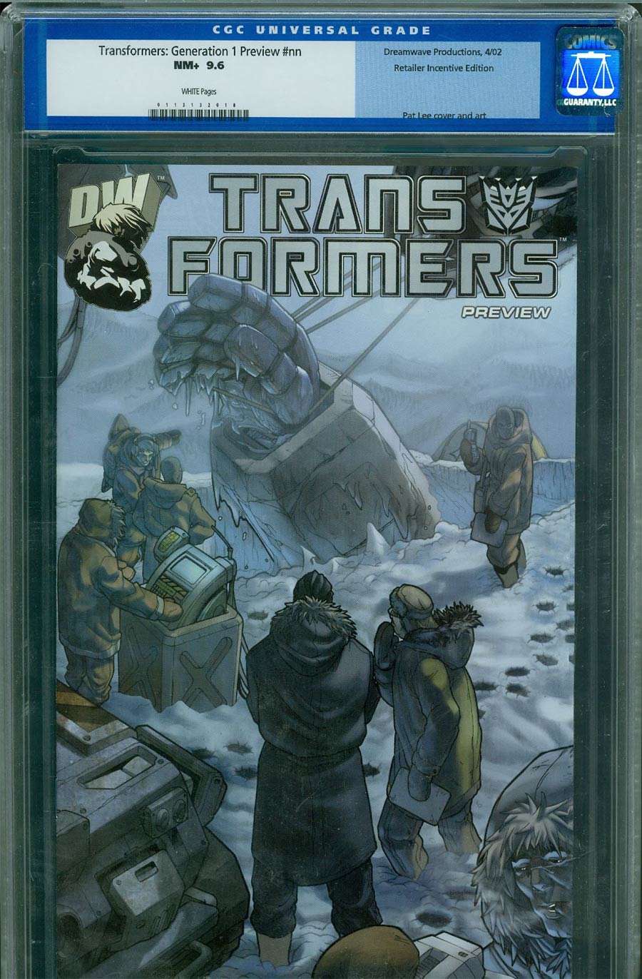 Transformers Generation 1 Preview CGC 9.6