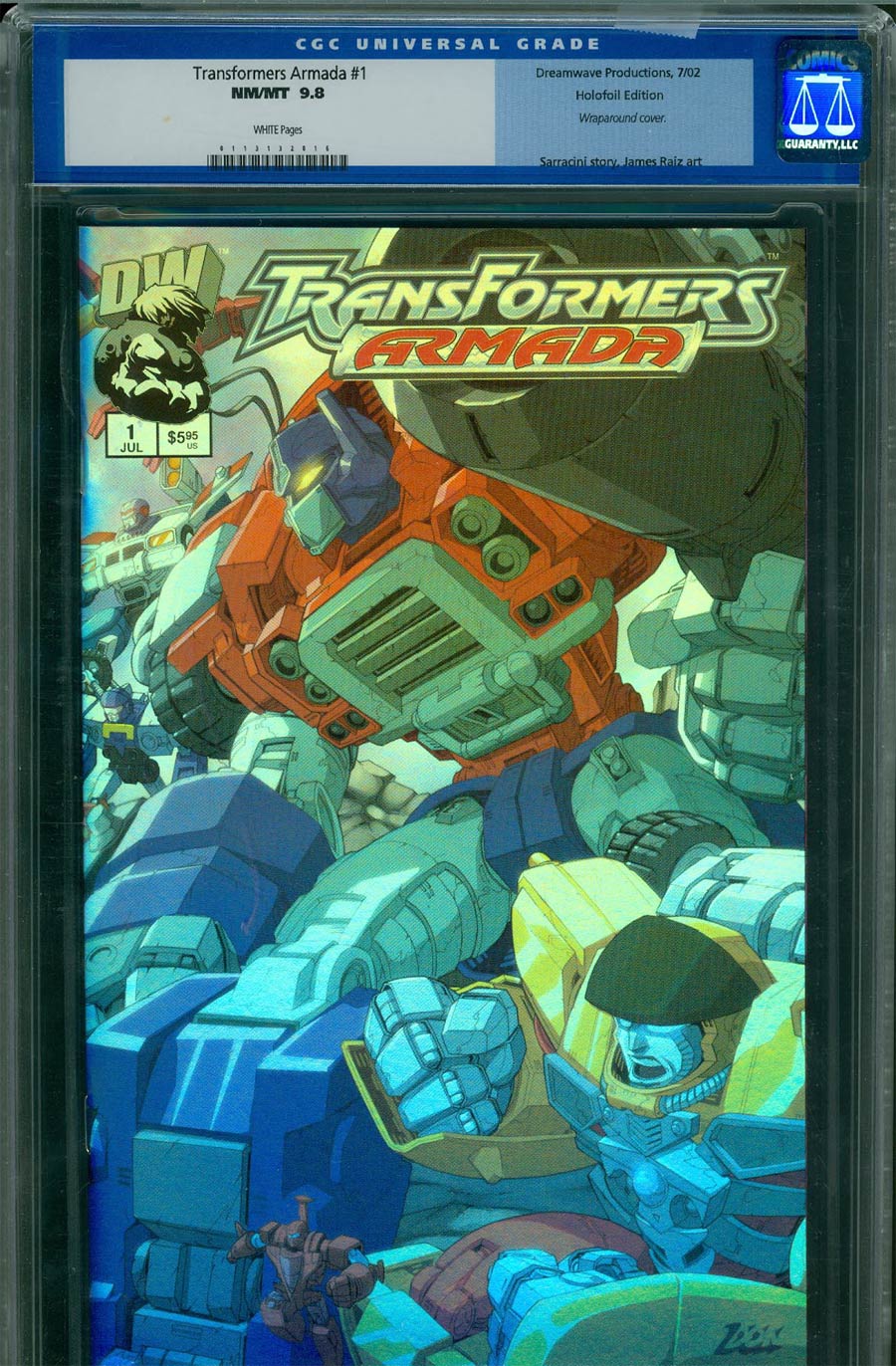 Transformers Armada #1 Previews Exclusive Holofoil Cvr CGC 9.8