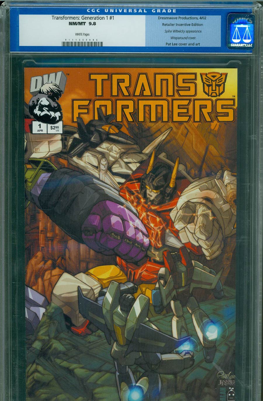 Transformers Generation 1 #1 Cover L 1st Ptg Autobot Retailer Exclusive CGC 9.8