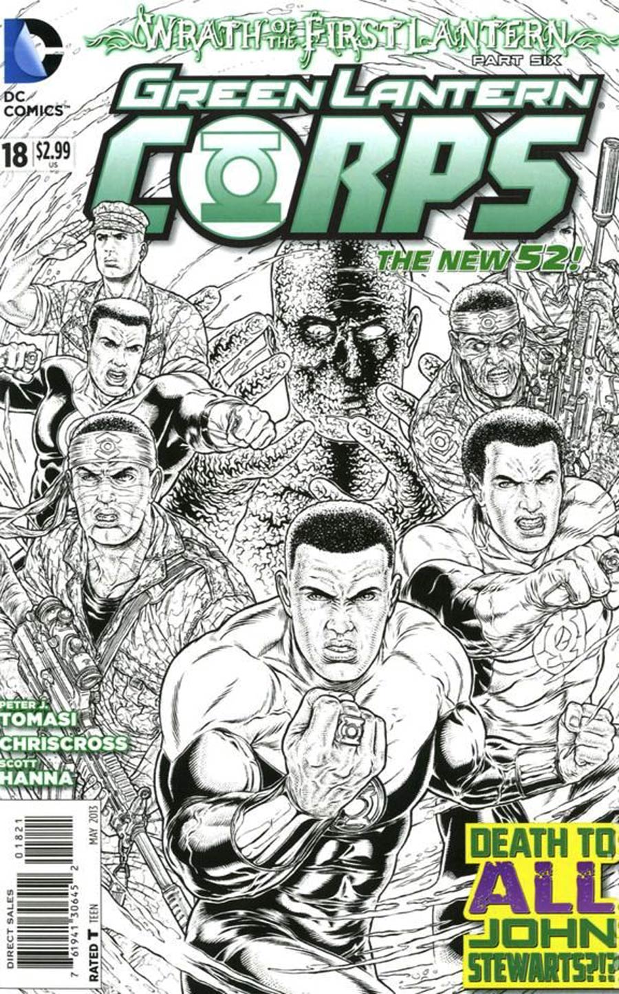 Green Lantern Corps Vol 3 #18 Cover B Incentive Juan Jose Ryp Sketch Cover (Wrath Of The First Lantern Tie-In)