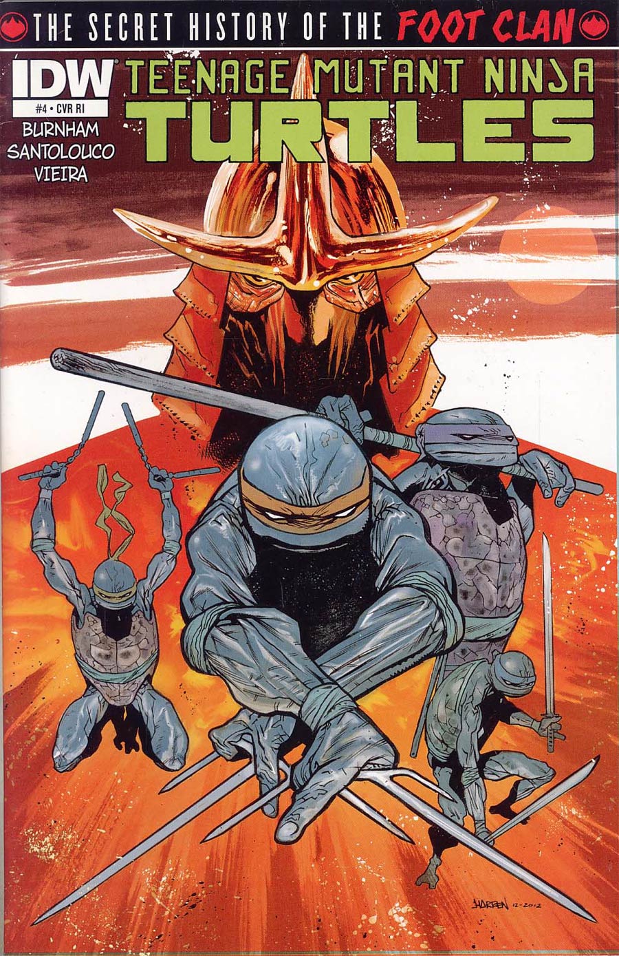 Teenage Mutant Ninja Turtles Secret History Of The Foot Clan #4 Cover B Incentive James Harren Variant Cover