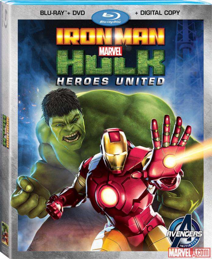 Marvel Iron Man And Hulk Heroes United Blu-ray Combo DVD