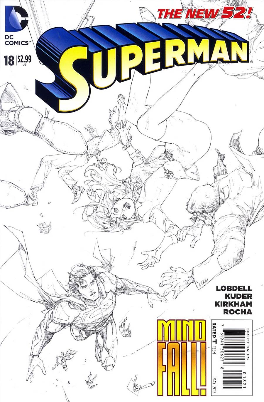 Superman Vol 4 #18 Incentive Kenneth Rocafort Sketch Cover