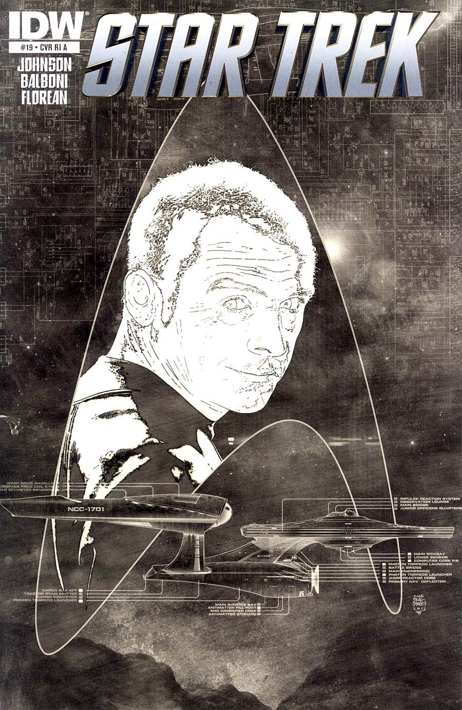 Star Trek (IDW) #19 Incentive Tim Bradstreet Sketch Cover