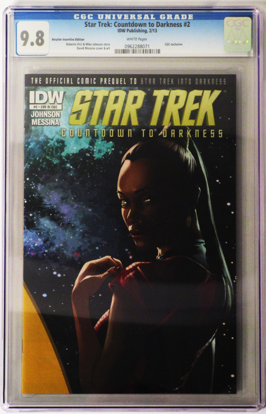 Star Trek Countdown To Darkness #2 Incentive Variant Cover CGC 9.6 Or Above