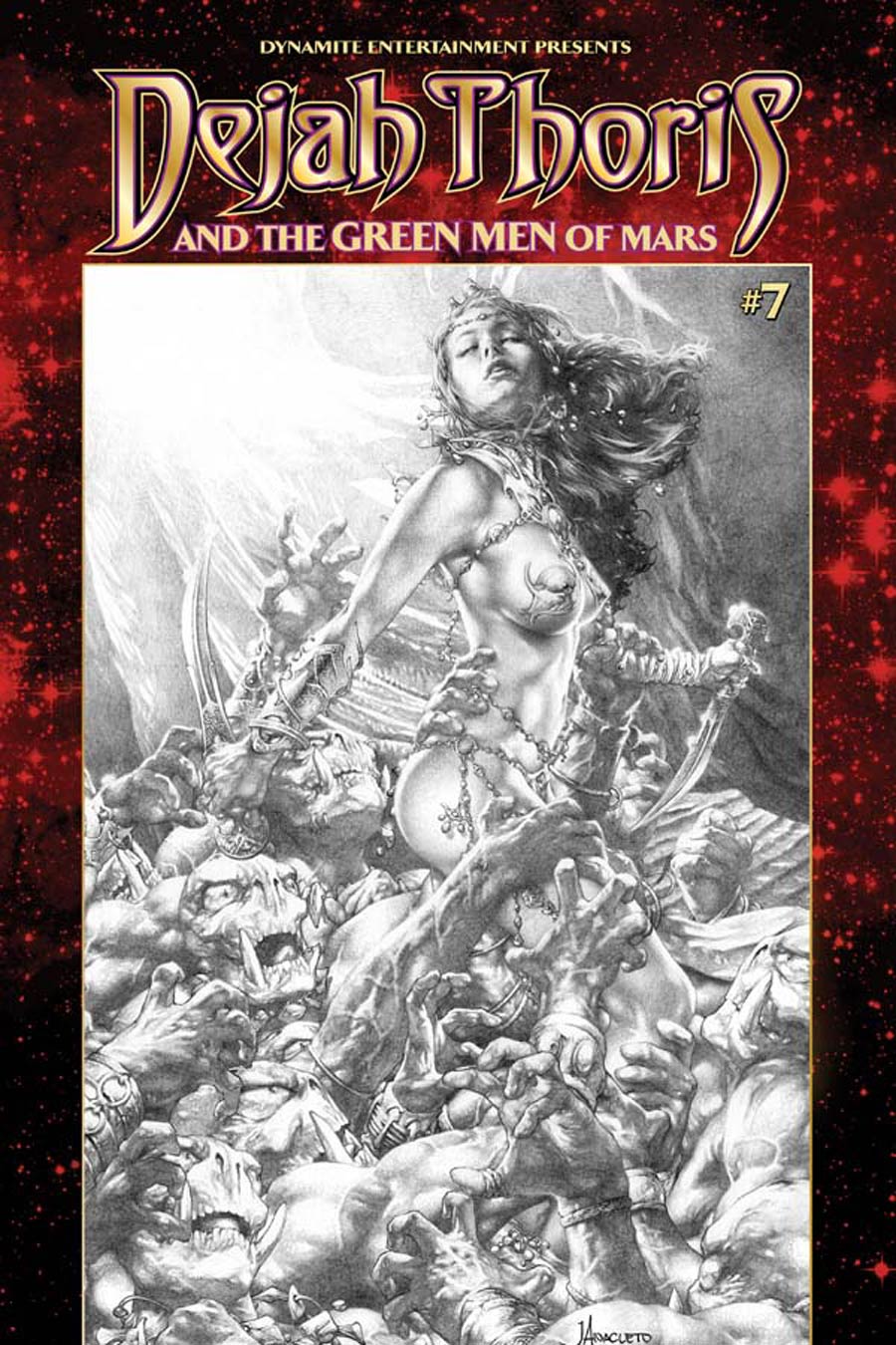 Dejah Thoris And The Green Men Of Mars #7 Cover B Variant Jay Anacleto Black & White Subscription Cover