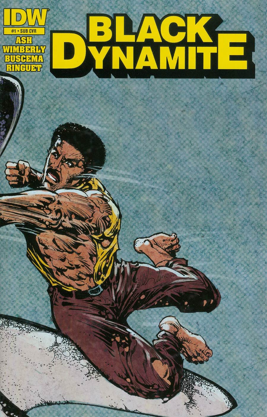 Black Dynamite #1 Cover B Variant Punch The Shark Wraparound Subscription Cover