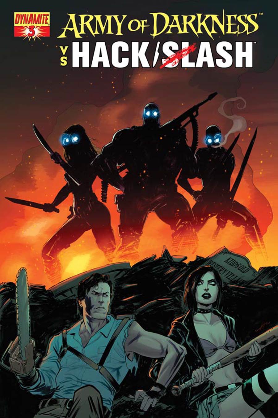 Army Of Darkness vs Hack Slash #3 Cover B Variant Tim Seeley Cover