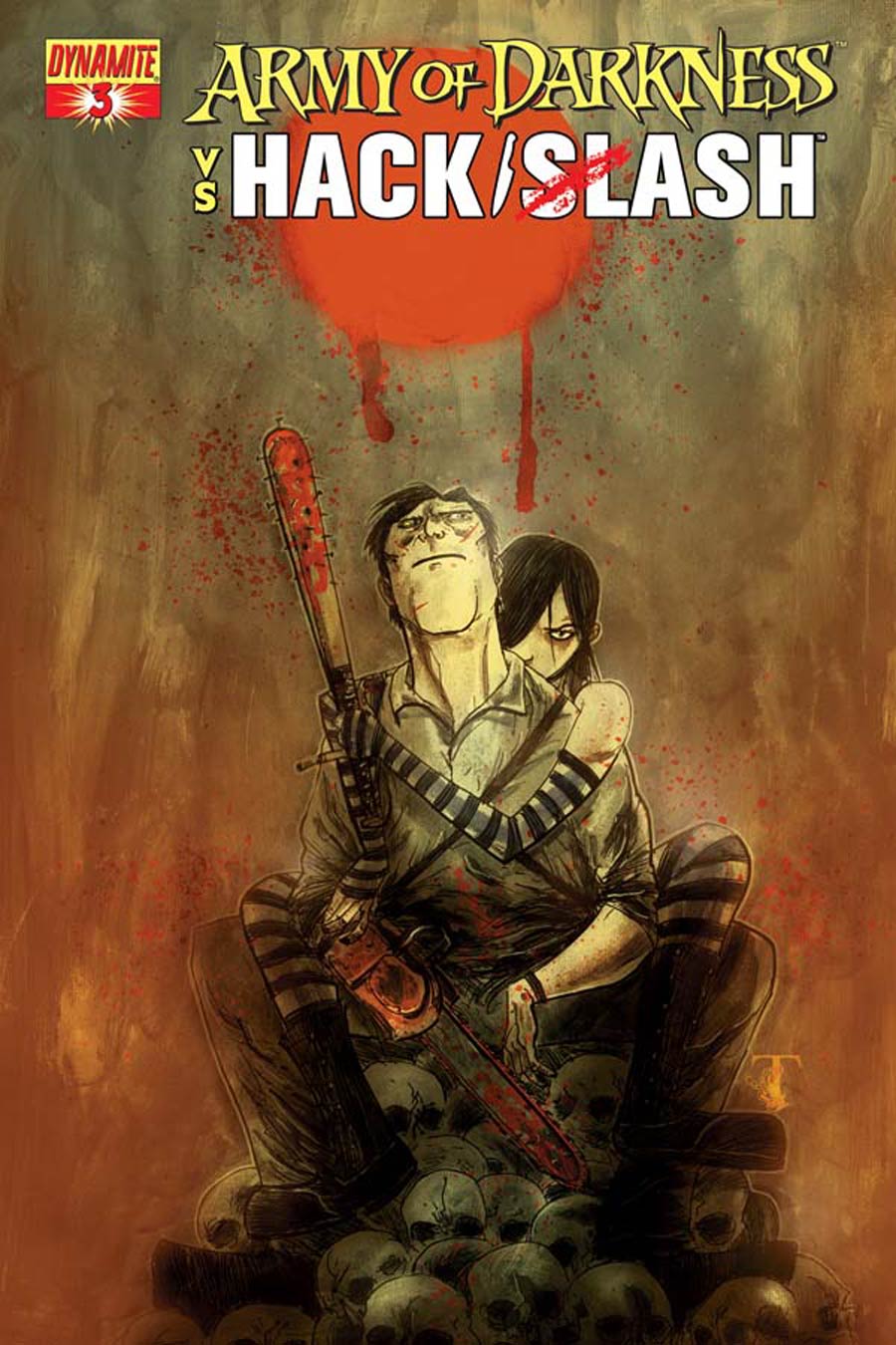 Army Of Darkness vs Hack Slash #3 Cover C Variant Ben Templesmith Cover