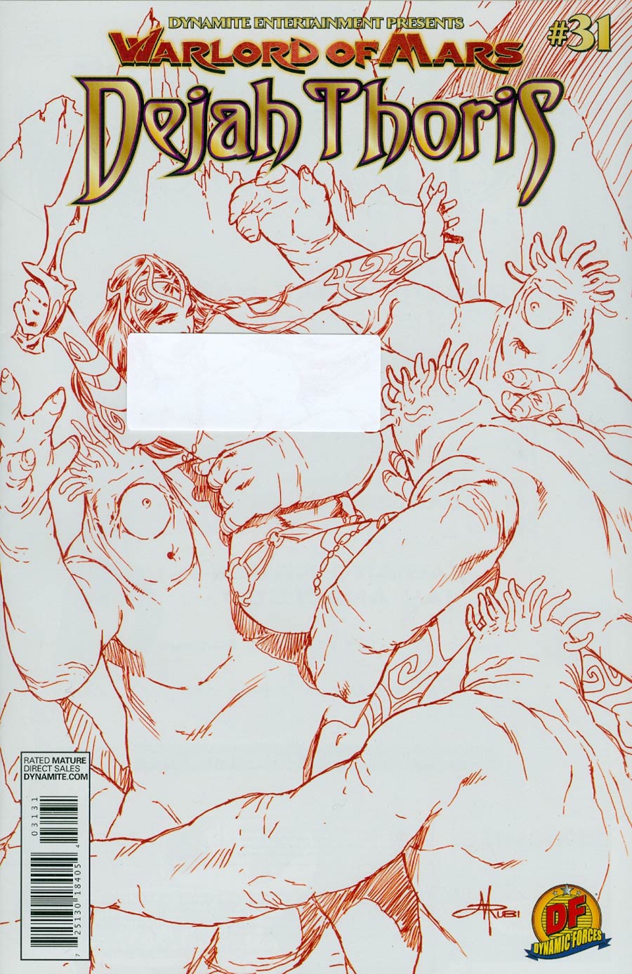 Warlord Of Mars Dejah Thoris #31 Cover D DF Exclusive Mel Rubi Martian Red Risque Variant Cover