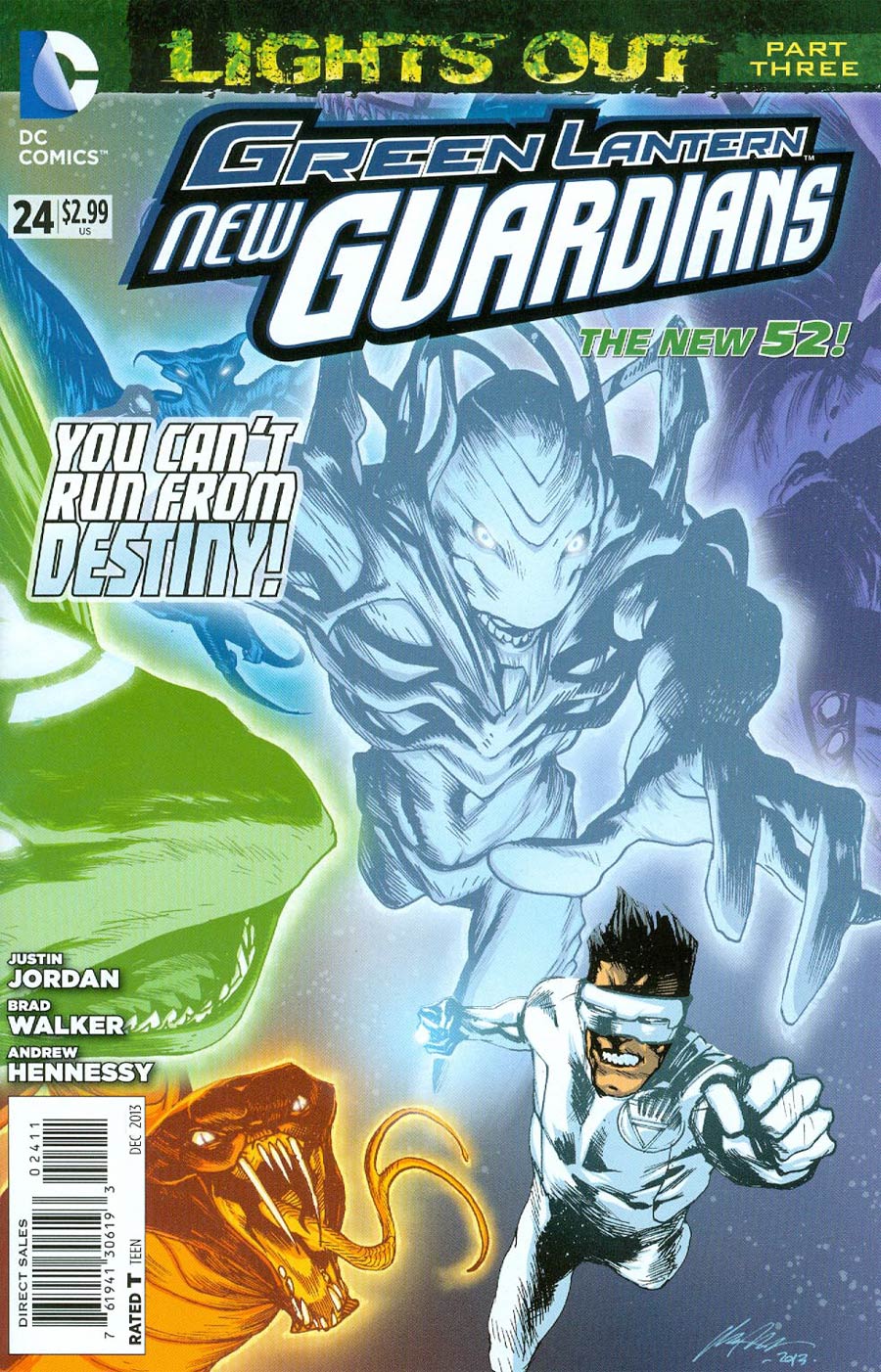 Green Lantern New Guardians #24 Cover A Regular Rafael Albuquerque Cover (Lights Out Part 3)