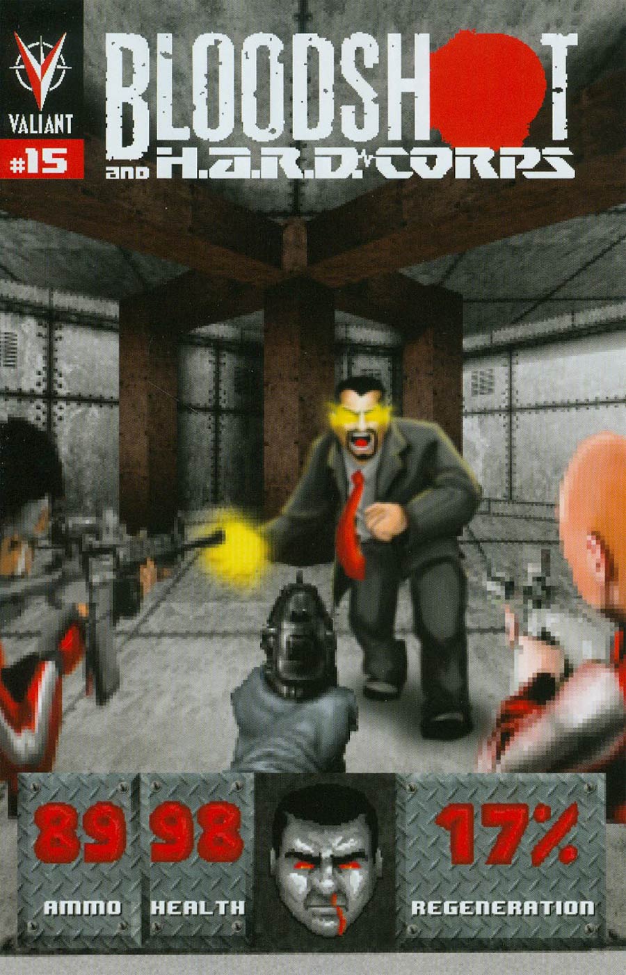 Bloodshot And H.A.R.D. Corps #15 Cover B Variant Matthew Waite Level Two 8-Bit Cover