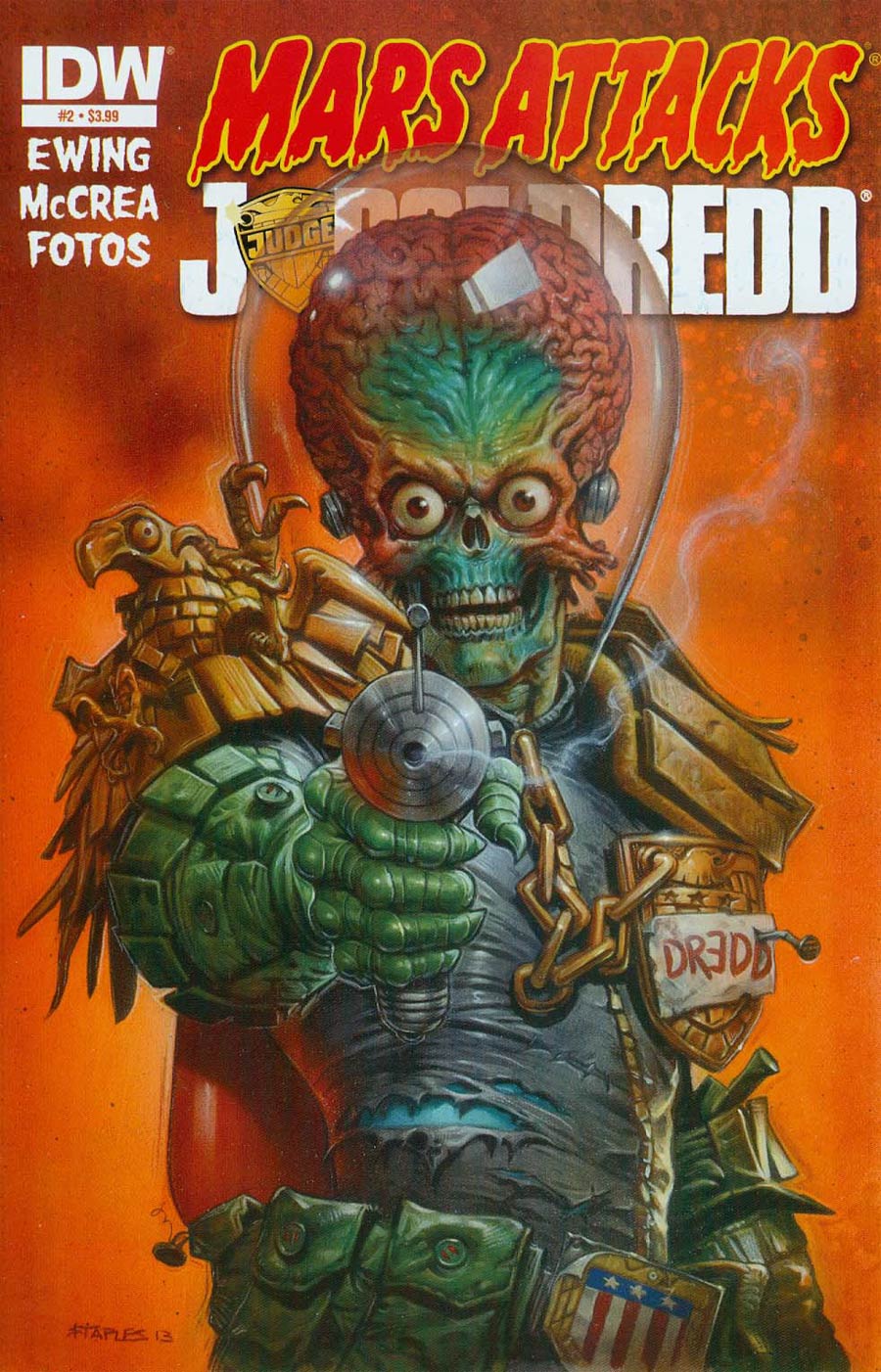 Mars Attacks Judge Dredd #2 Cover A Regular Greg Staples Cover