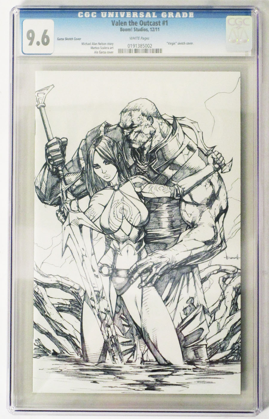 Valen The Outcast #1 Cover G Incentive Ale Garza Virgin Sketch CGC 9.6