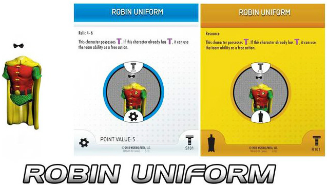DC HeroClix Teen Titans Robin Uniform 3D Object With Object Card