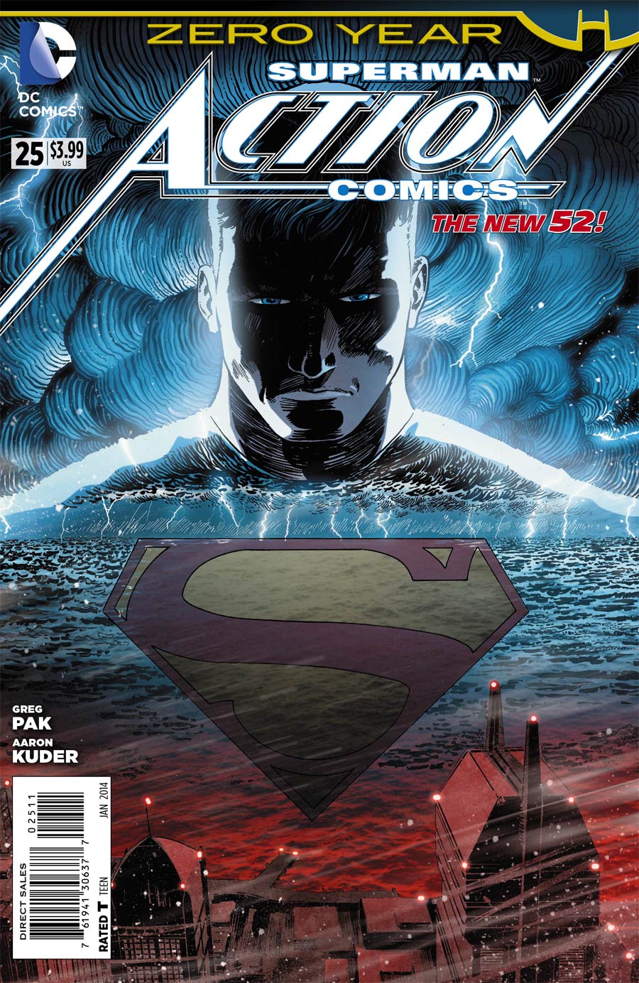 Action Comics Vol 2 #25 Cover A Regular Aaron Kuder Cover (Batman Zero Year Tie-In)