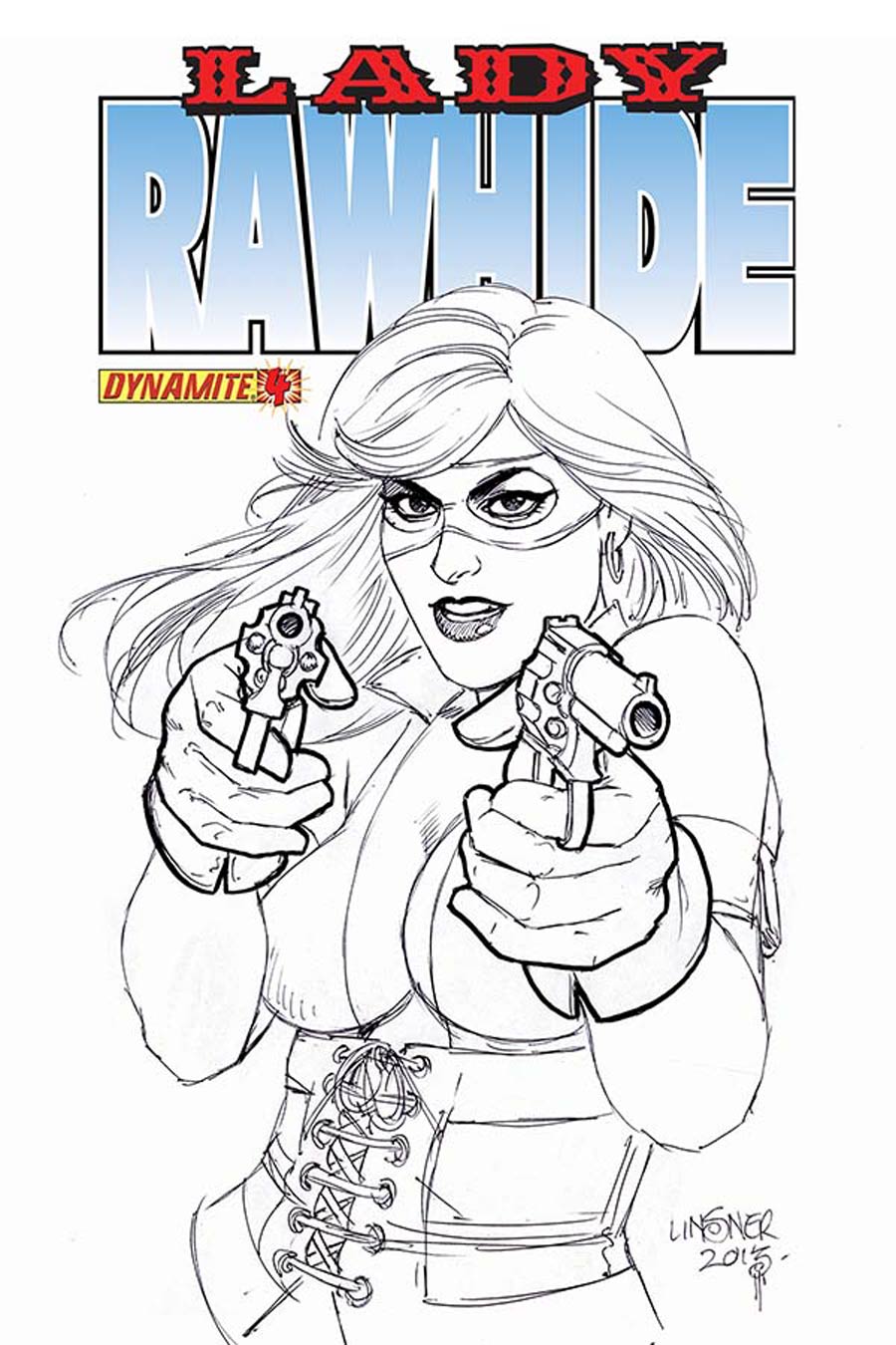 Lady Rawhide Vol 3 #4 Cover B Variant Joseph Michael Linsner Black & White Subscription Cover