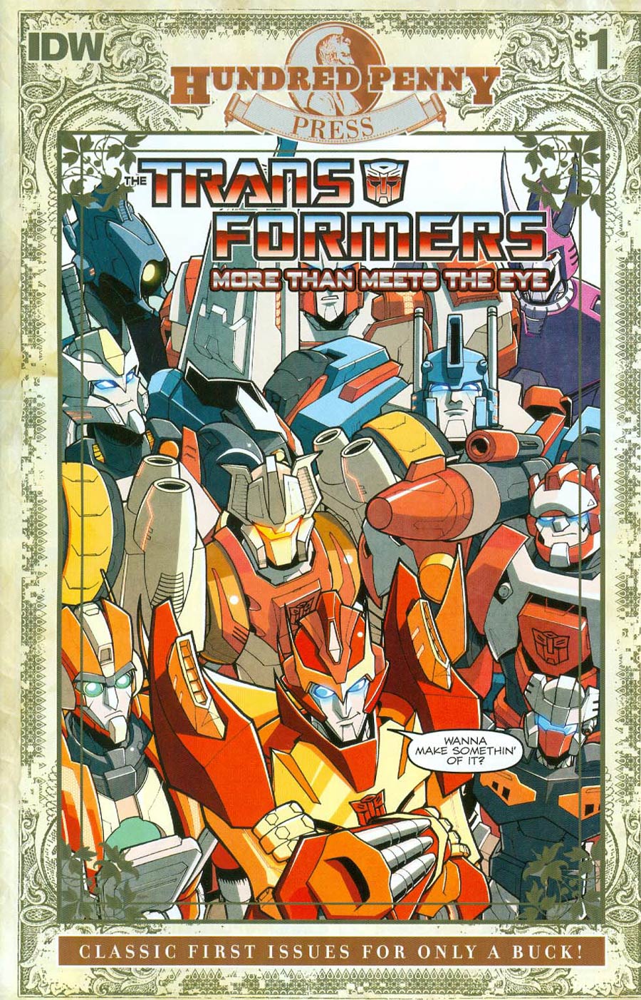 Transformers More Than Meets The Eye #1 Cover I Hundred Penny Press Edition