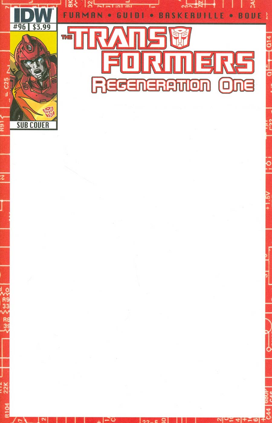 Transformers Regeneration One #96 Cover C Variant Blank Subscription Cover
