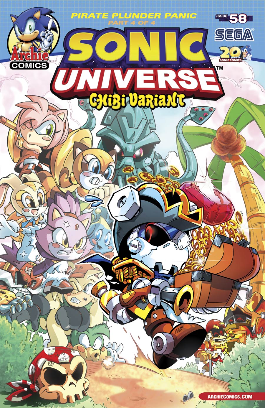 Sonic Universe #58 Cover B Variant Chibi Cover