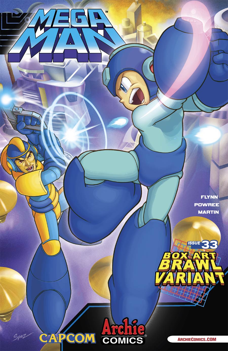 Mega Man Vol 2 #33 Cover B Variant Box Art Brawl Cover
