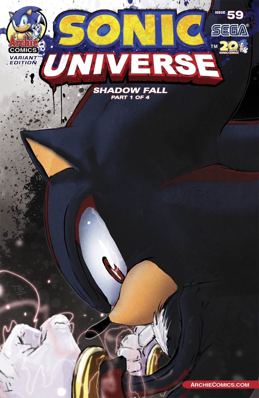 Sonic Universe #59 Cover B Variant T Rex Shadow Cover