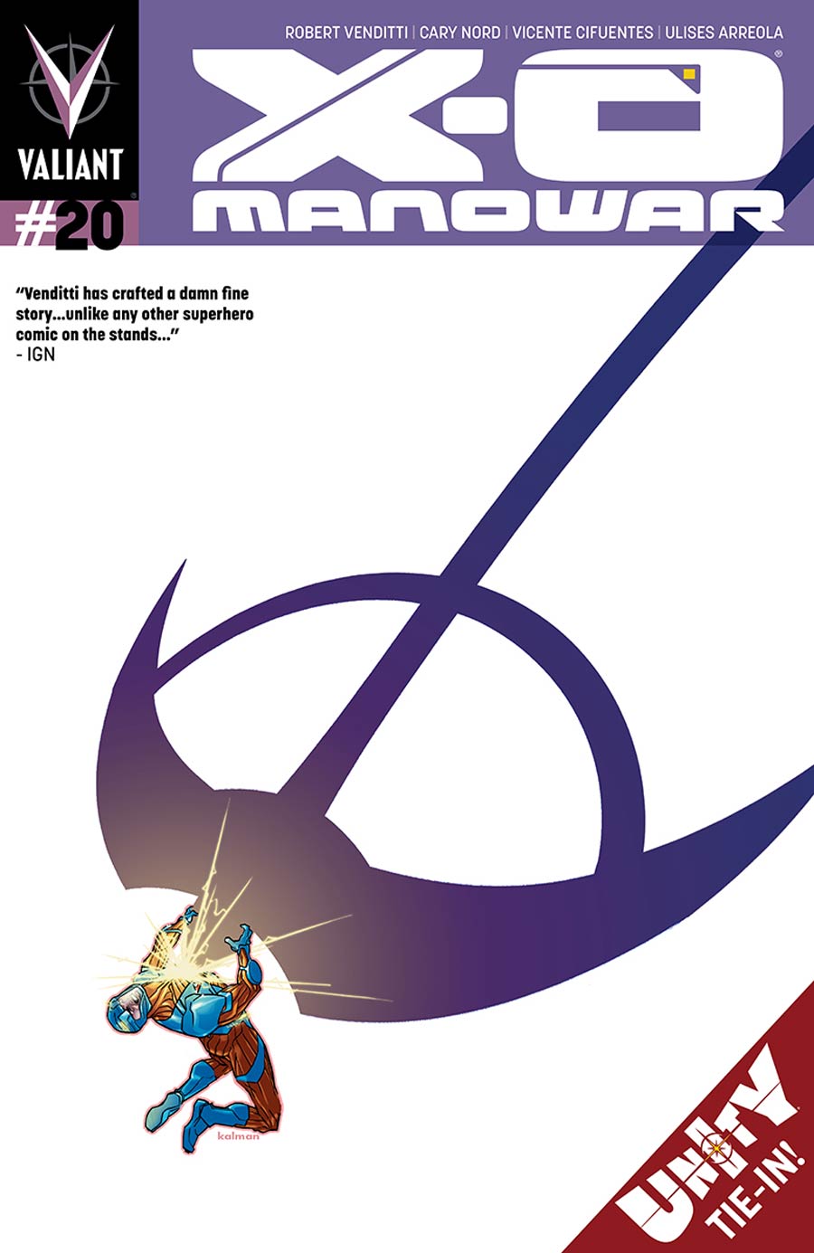 X-O Manowar Vol 3 #20 Cover A Regular Kalman Andrasofszky Cover (Unity Tie-In)