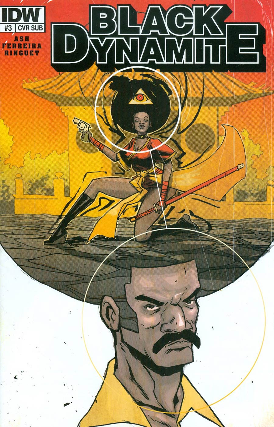 Black Dynamite #3 Cover B Variant Riley Rossmo Subscription Cover