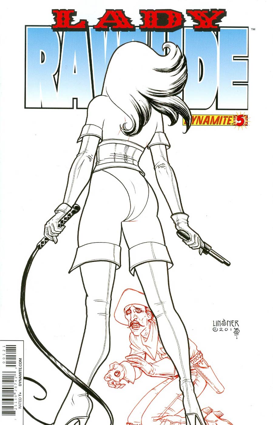 Lady Rawhide Vol 3 #5 Cover B Variant Joseph Michael Linsner Black & White Subscription Cover