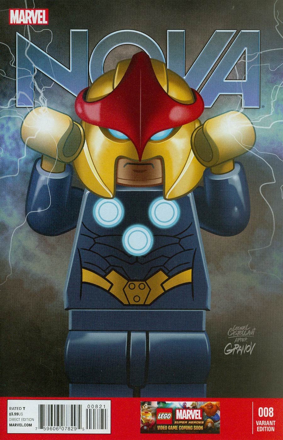 Nova Vol 5 #8 Cover B Incentive Christopher Jones Lego Color Variant Cover (Infinity Tie-In)