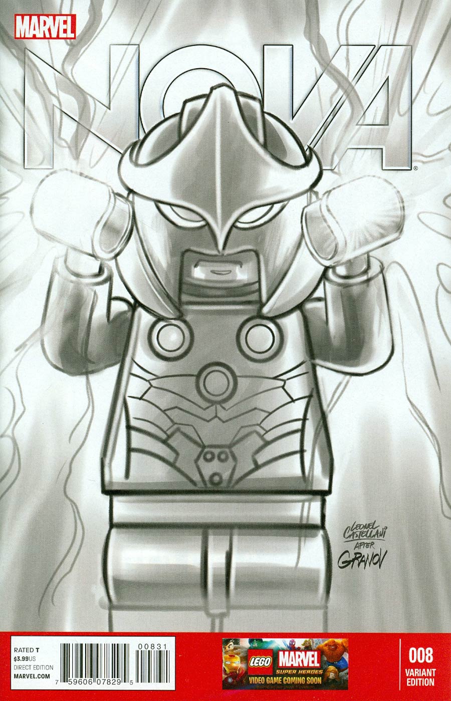 Nova Vol 5 #8 Cover C Incentive Christopher Jones Lego Sketch Variant Cover (Infinity Tie-In)