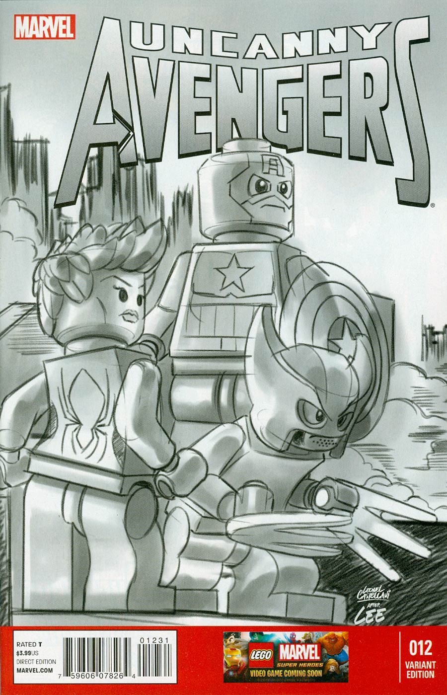 Uncanny Avengers #12 Cover C Incentive Christopher Jones Lego Sketch Variant Cover