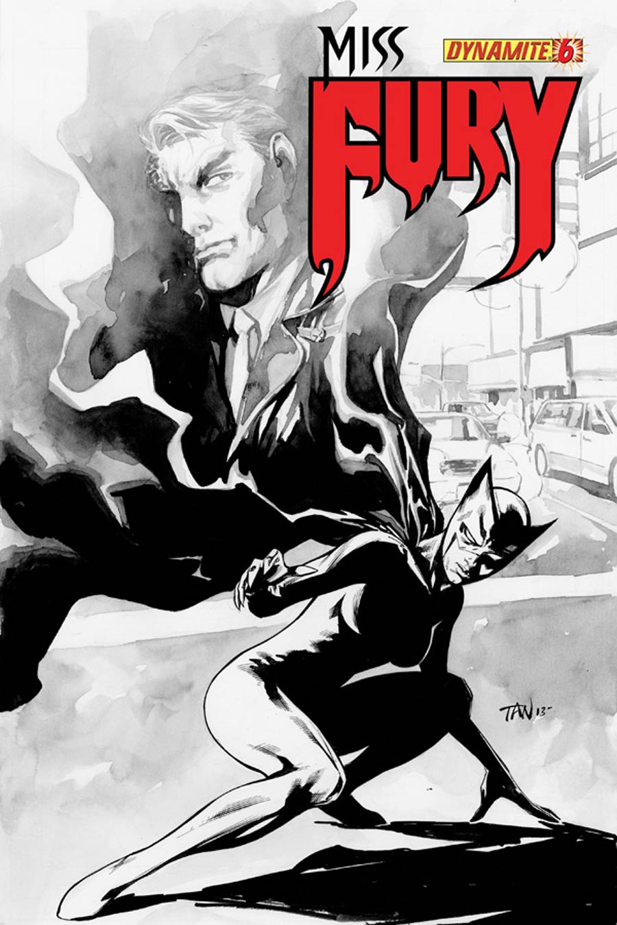 Miss Fury Vol 2 #6 Cover F Incentive Billy Tan Black & White Cover