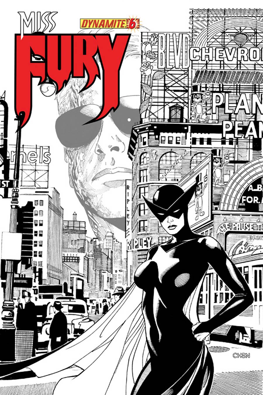 Miss Fury Vol 2 #6 Cover G Incentive Sean Chen Black & White Cover